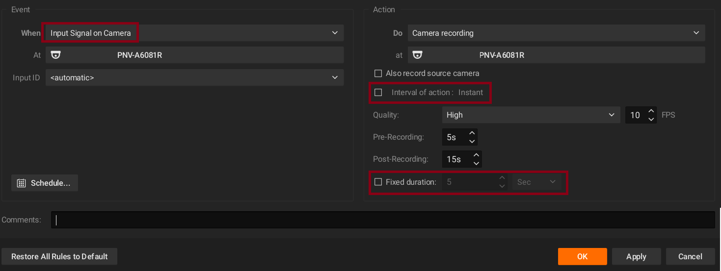 WAVE: How do I record a camera on WAVE using DI trigger? – Hanwha ...