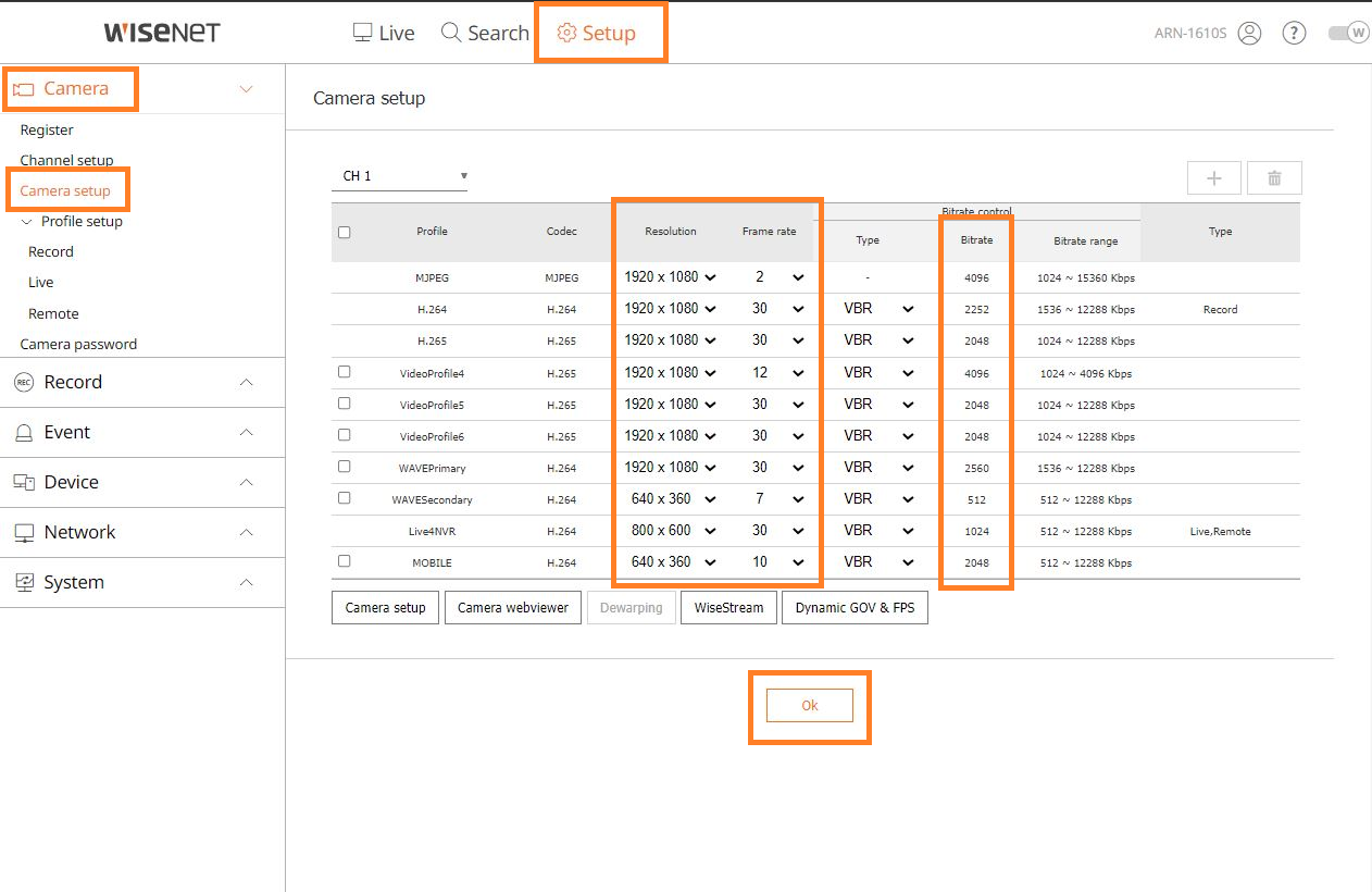 Wisenet security best sale camera setup